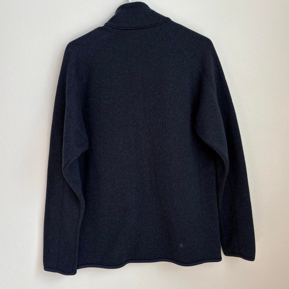 Patagonia Sweater Full Zip Fleece Jacket Mens Medium Navy Blue - Picture 2 of 5